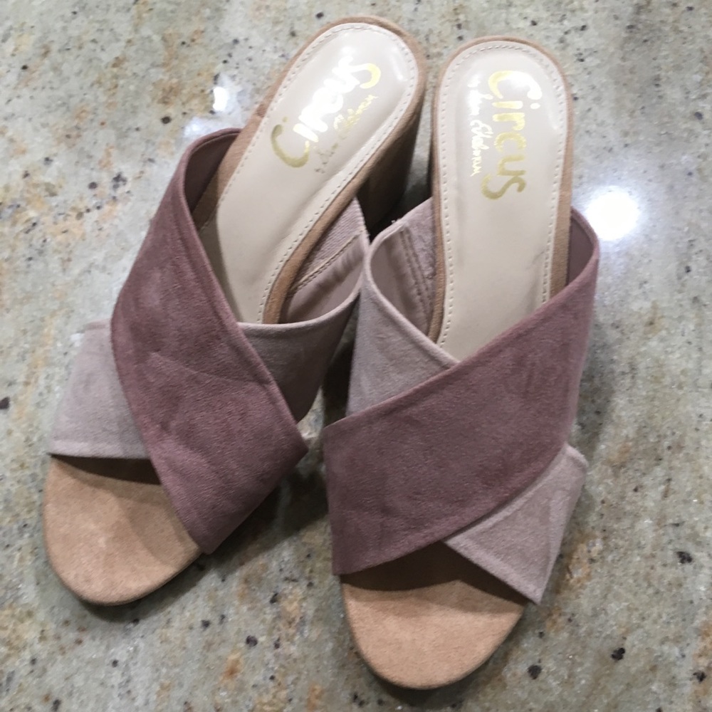 Pink Sam Edelman slides